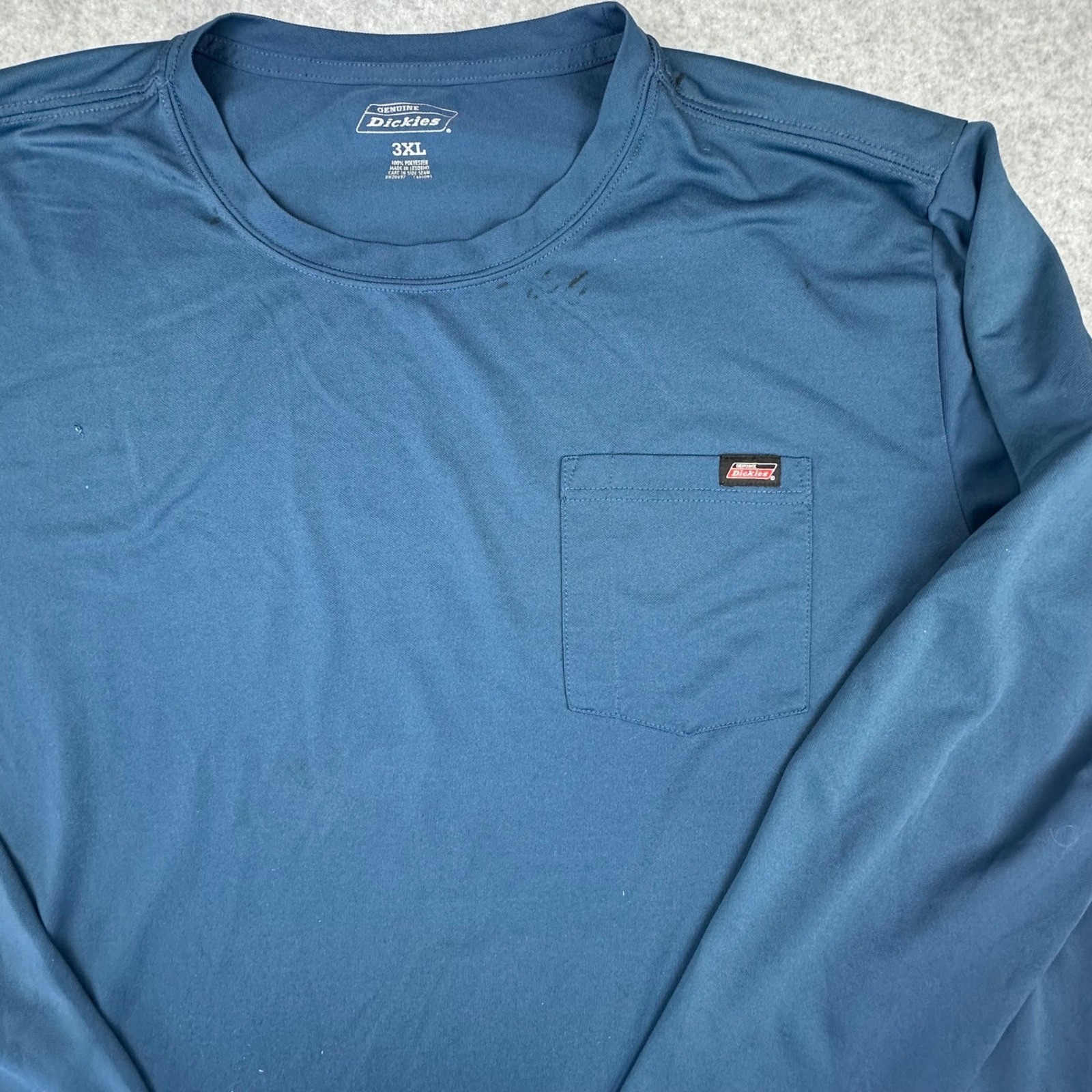 Dickies Mens 3XL Blue Long Sleeve Pocket Temp-i-genine Performance Shirt gallery
