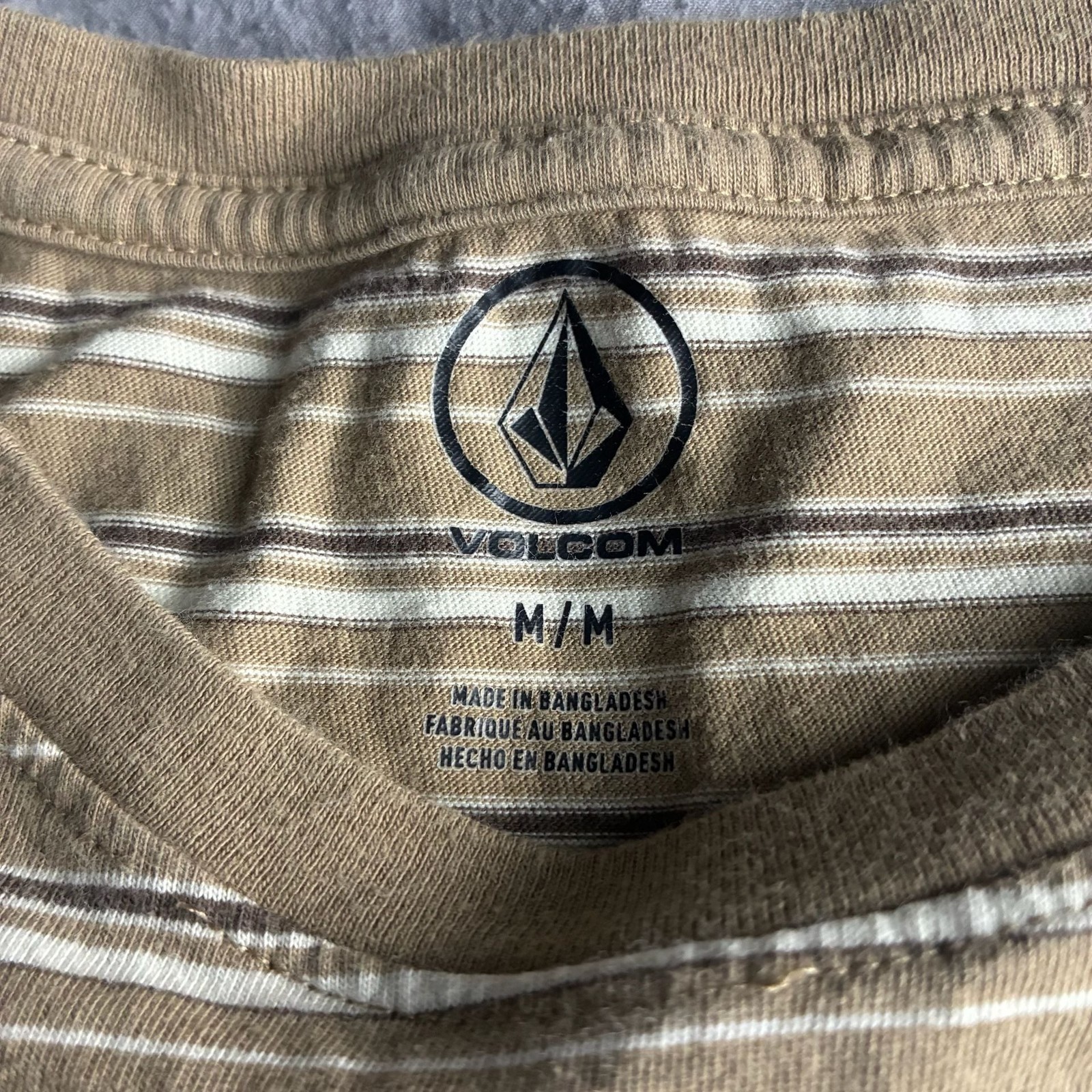 Volcom Men's Sylvan Striped Pocket T-Shirt Khaki gallery