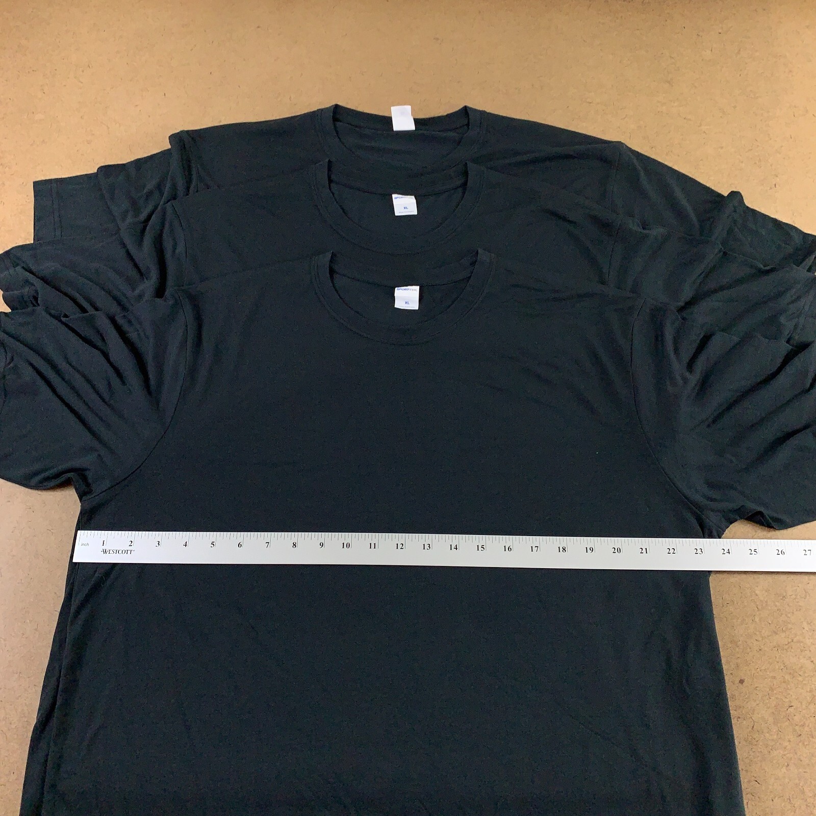 Lot of 3 Sport-Tek Men's XL Black Crew Neck PosiCharge Competitor Tee ST450 New gallery