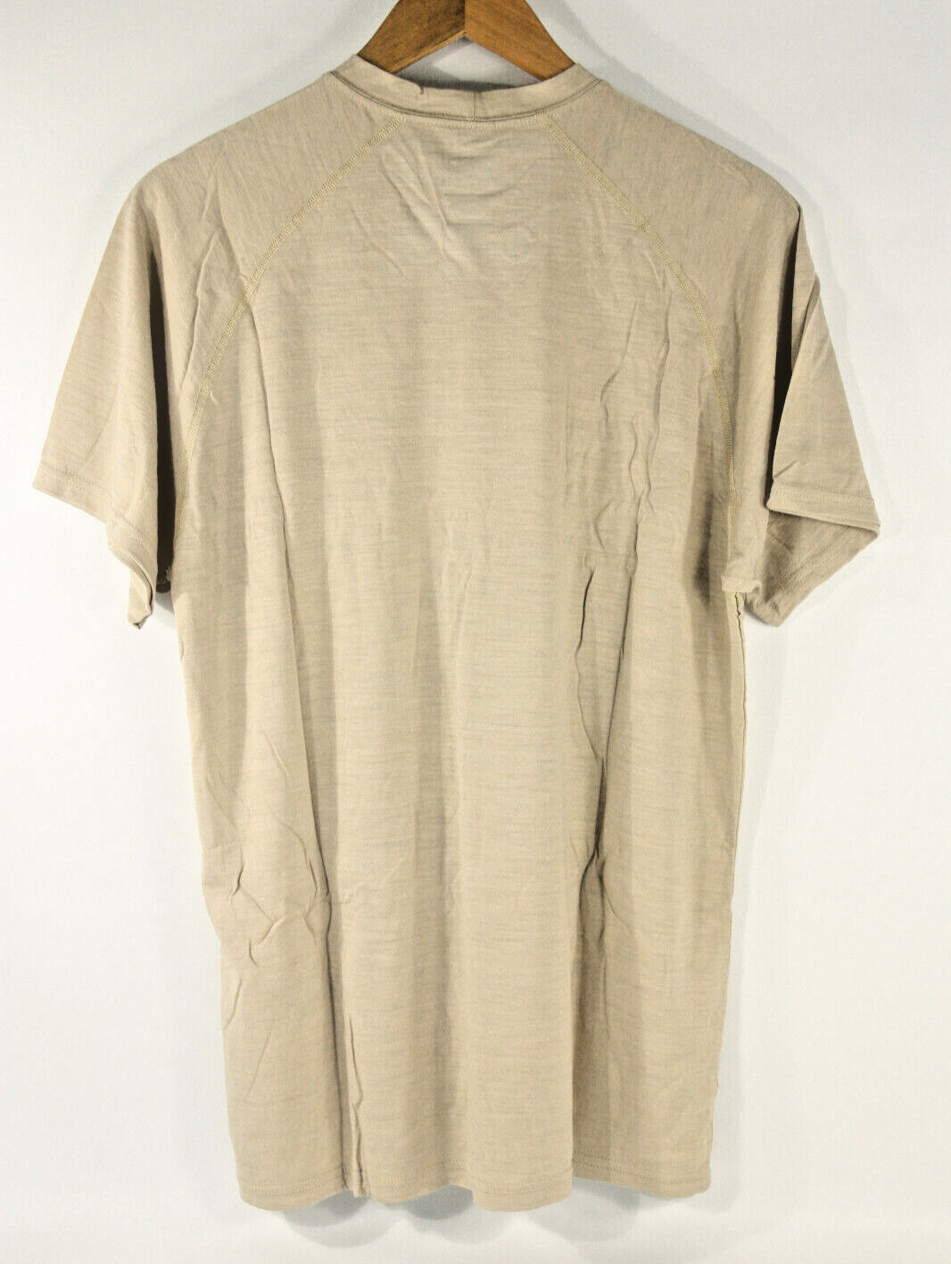 LOT of 4 Griffin Mfg FREE Wool Rayon Nylon Blend T-Shirts in Beige Medium gallery