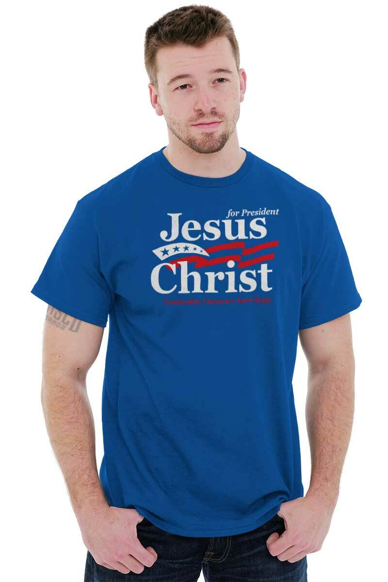 Christian Jesus Christ For President USA Womens or Mens Crewneck T Shirt Tee gallery