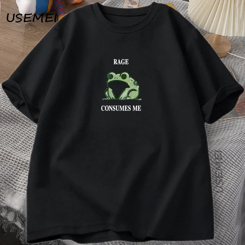 Funny Frog Graphic T-Shirt Rage Consumes Me Meme Unisex Tee gallery