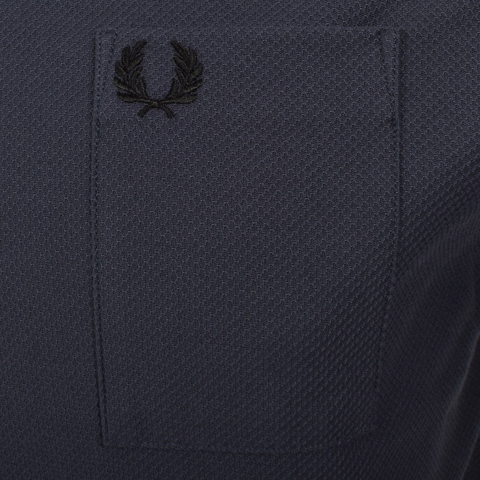 FRED PERRY PIQUE COTTON POCKET DETAIL T-SHIRT DARK AIRFORCE BLUE XL RRP £60 BNWT gallery