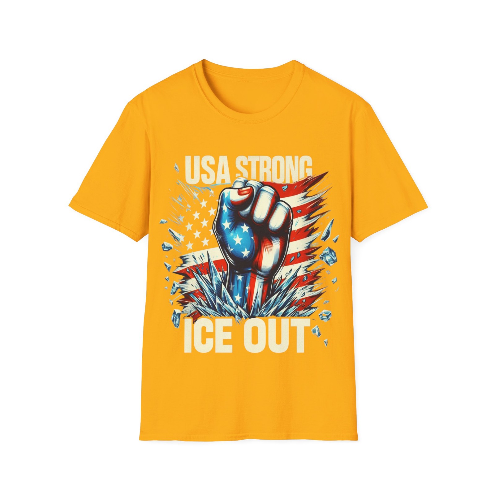 Unisex Soft 100% cotton T-Shirt. USA Strong Ice out gallery