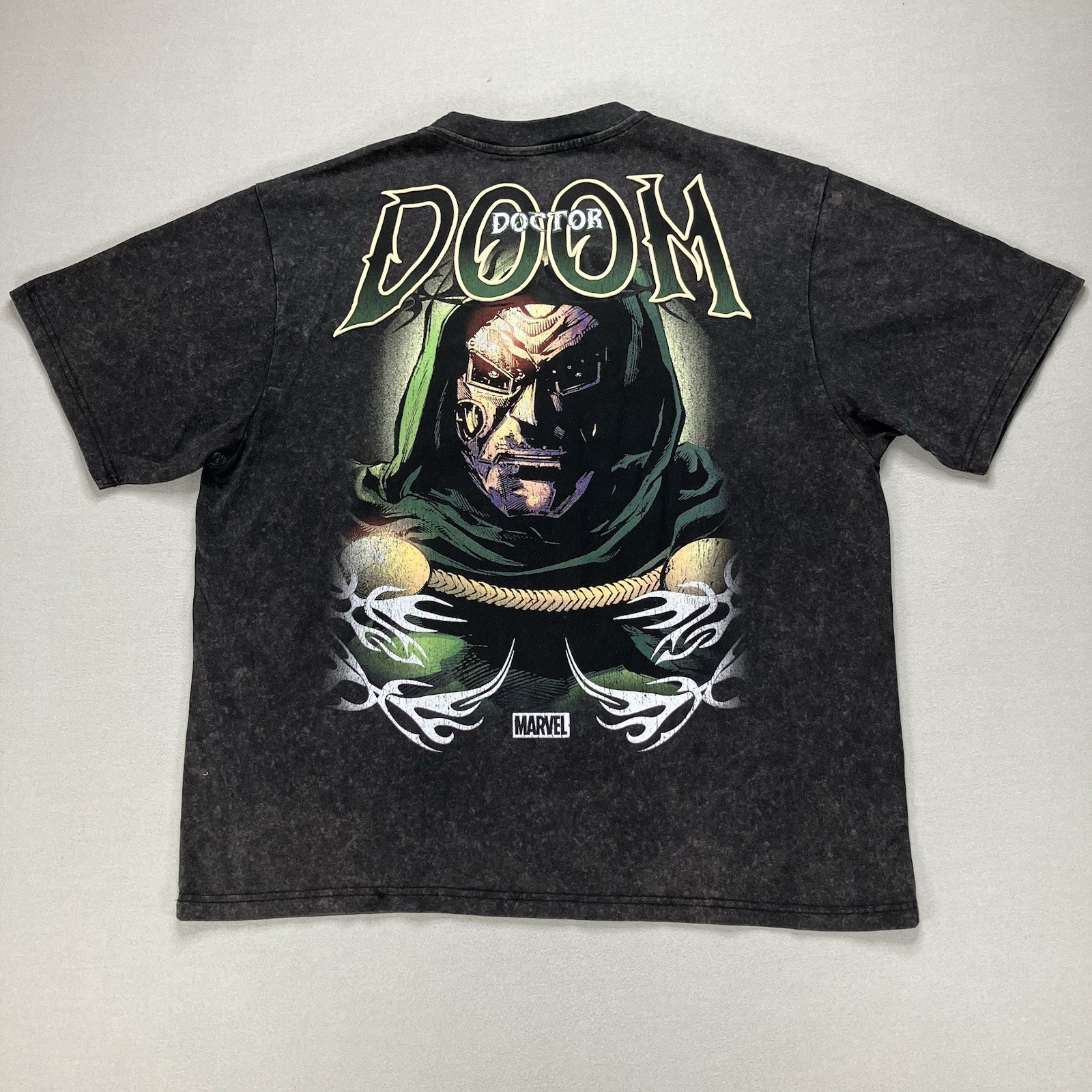 Marvel Doctor Doom Black Graphic Print Double Sided T-Shirt Sizes Vary gallery