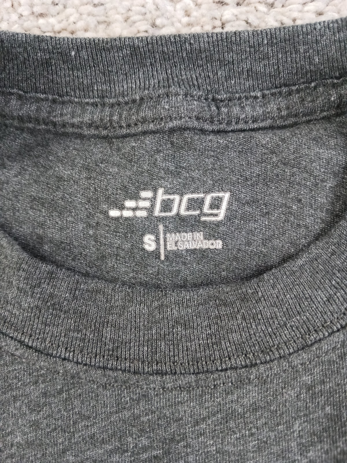 BCG Small Mens Short Sleeve T-Shirt Gray Cotton Blend Crew Neck gallery
