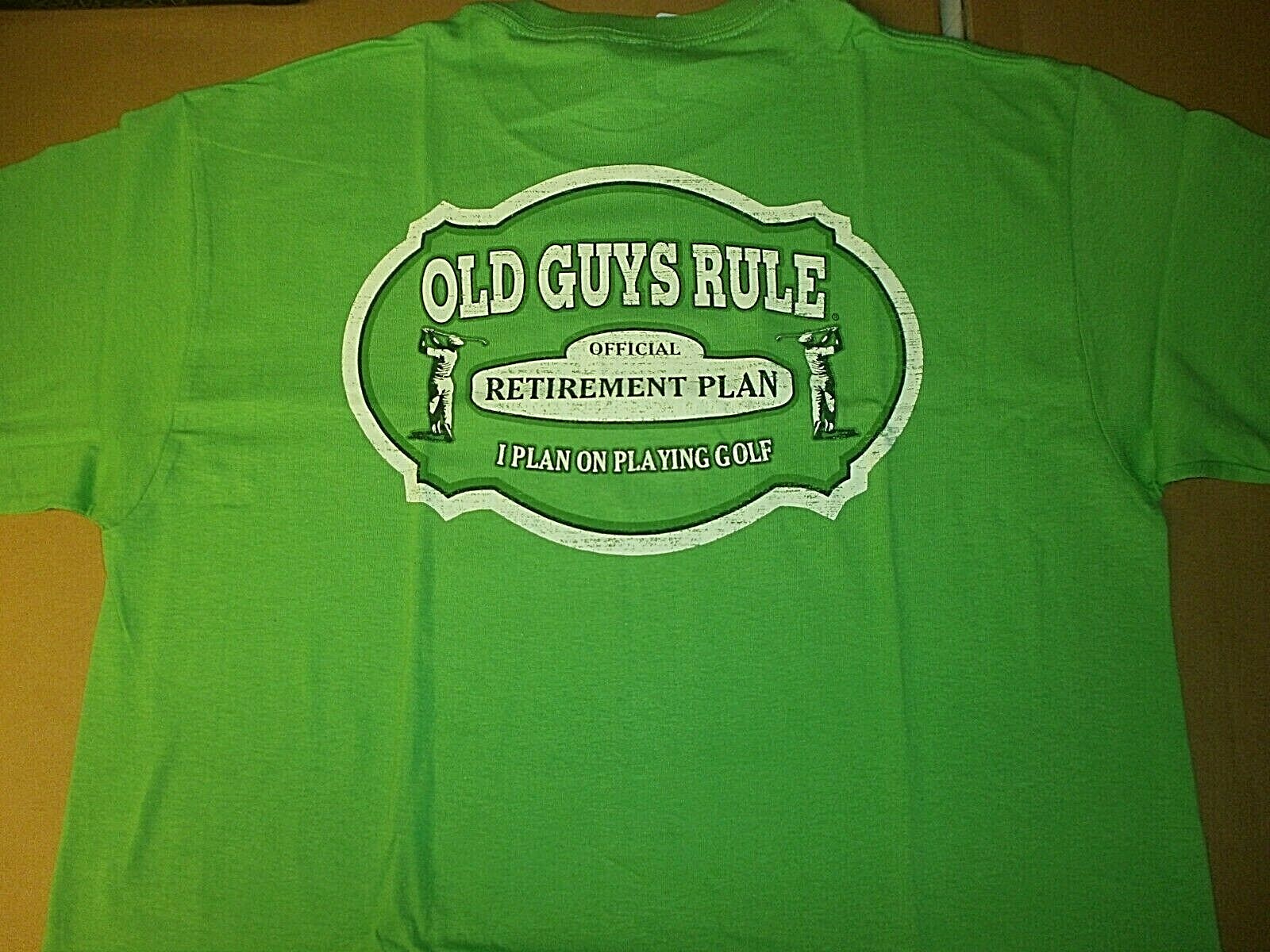 OLD GUYS RULE "RETIRMENT PLAN I PLAN ON PLAYING GOLF" S/S T-SHIRT SIZE M gallery