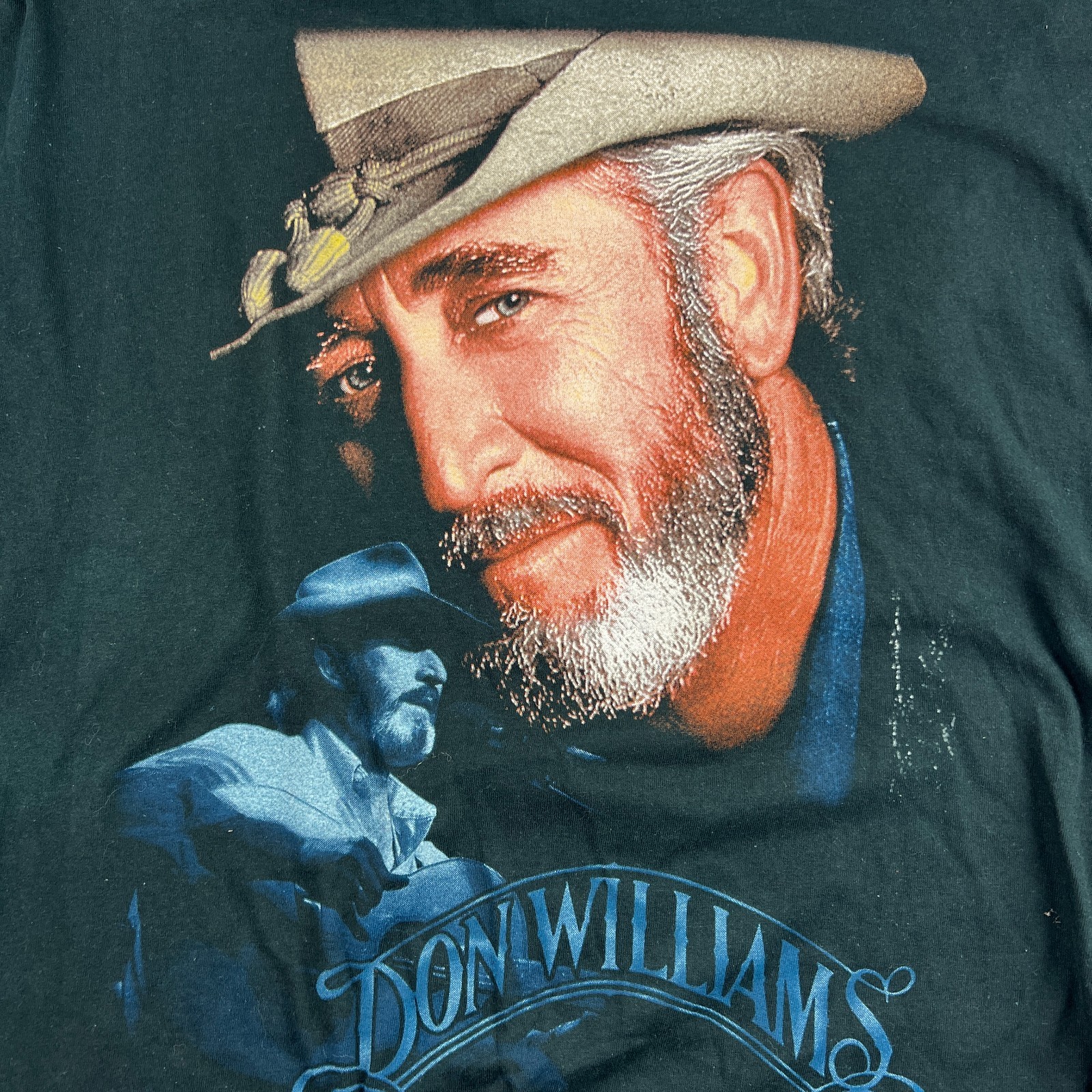 Don Williams Gentle Giant Tour T Shirt Black XL (46") M&O Country Music Tee gallery