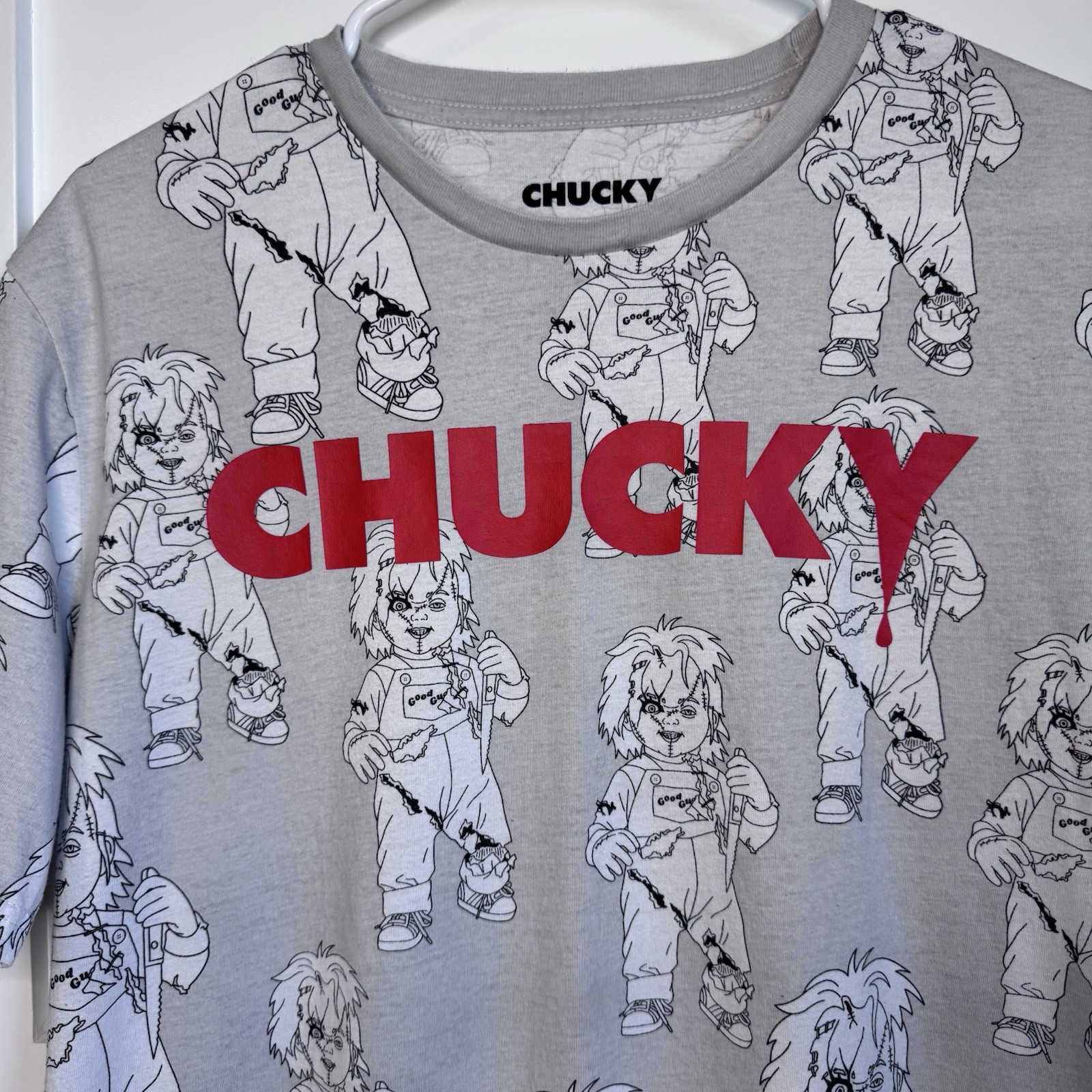 Men's Chucky All-Over Print Graphic T-Shirt Size Medium Cotton Blend gallery