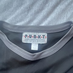 Punkt by Dotex-Group Men’s Black/Gray Solid Sleeveless Crew Neck Logo Tee M PUNK