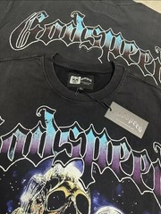 Godspeed Men’s Black Skeleton Graphic T-Shirt Crew Neck Short Sleeve S