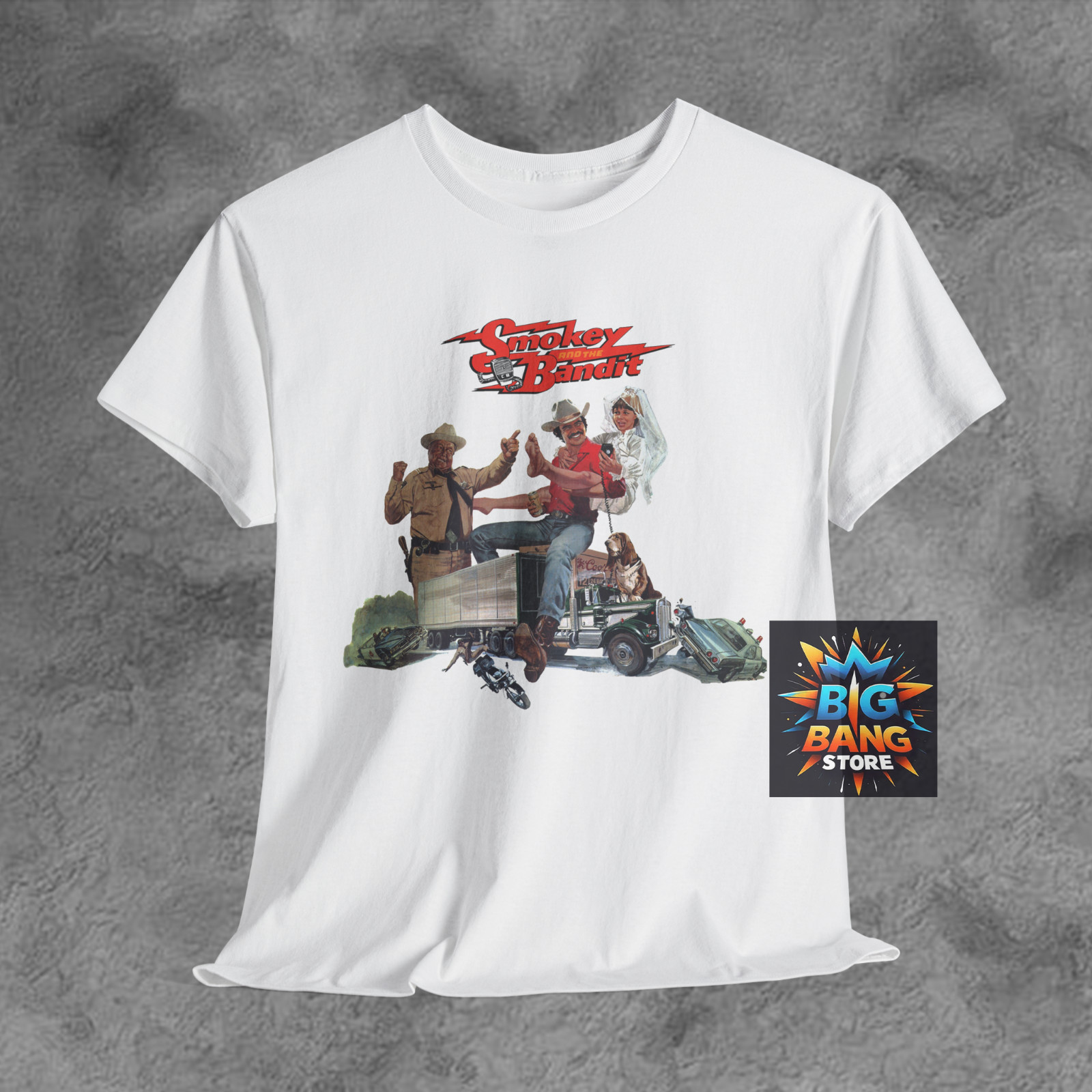 Smokey And The Bandit T Shirt Comedy Film Movie Poster Retro Cool , Unisex shirt gallery