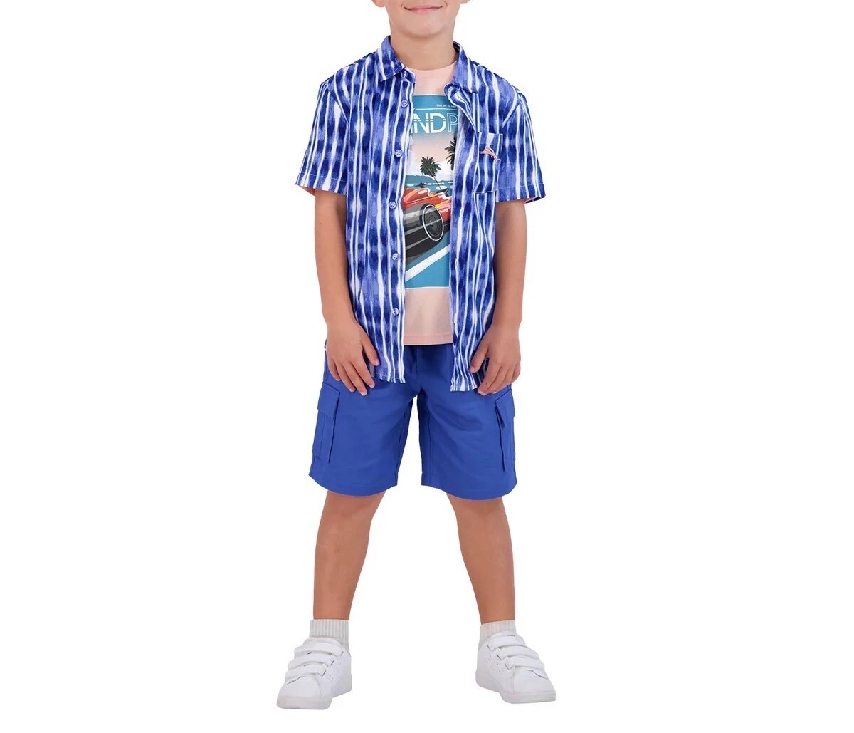 Tommy Bahama Kids’ 3-piece Set Boy’s Shirt T-shirt Shorts,  2T, 3T, 4T