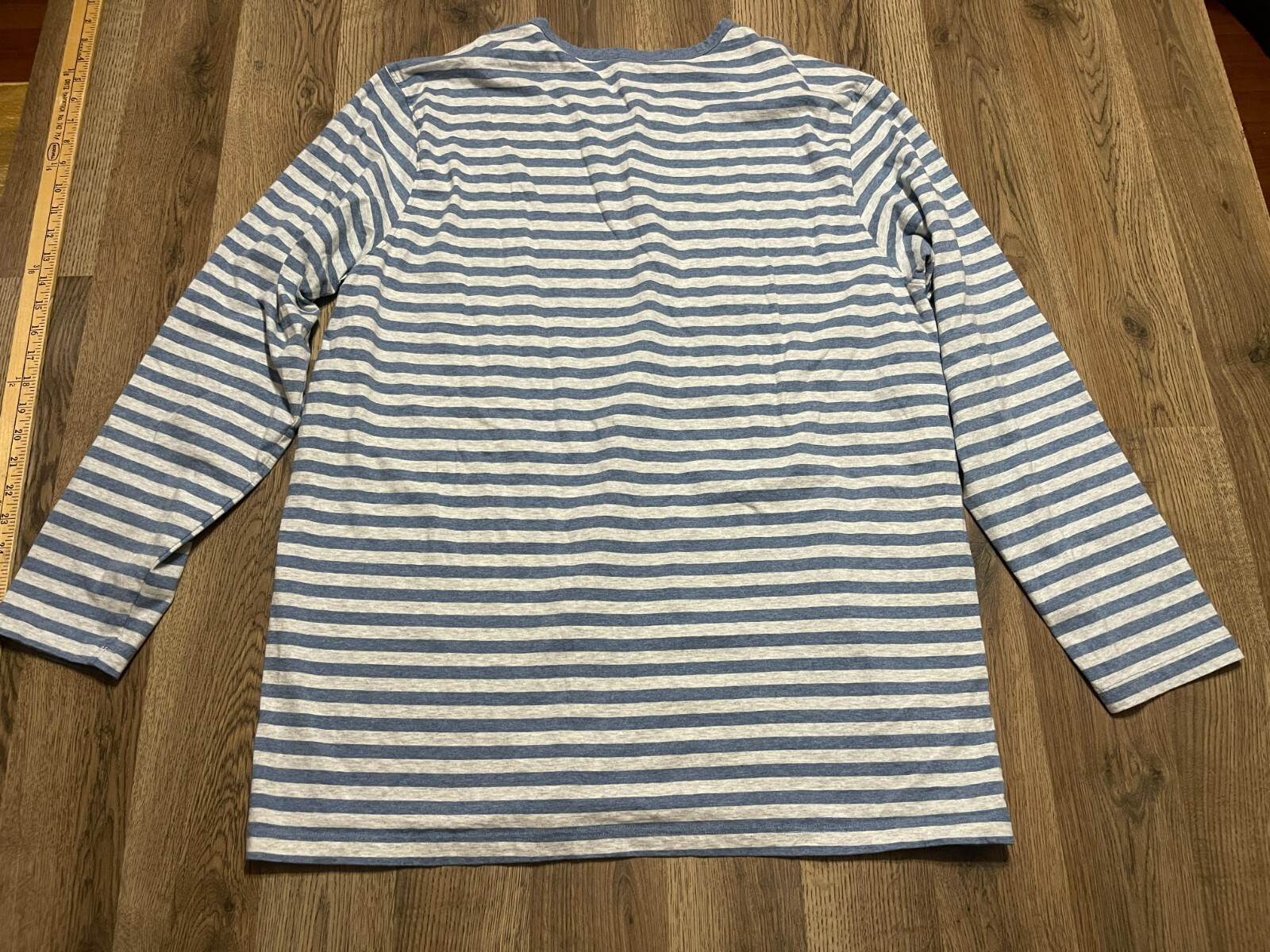 David Archy Shirt, Men's Size XL, Blue White, Striped, Long Sleeve, Henley gallery