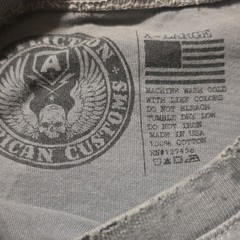 Affliction American Customs Men’s XL Gray Crew Neck Short Sleeve Skull Tee