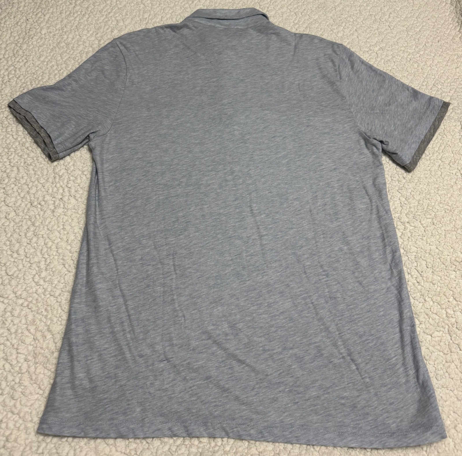 Vince Men's Light Blue/Gray Double Layer Short Sleeve Polo T-Shirt Size S NWOT gallery
