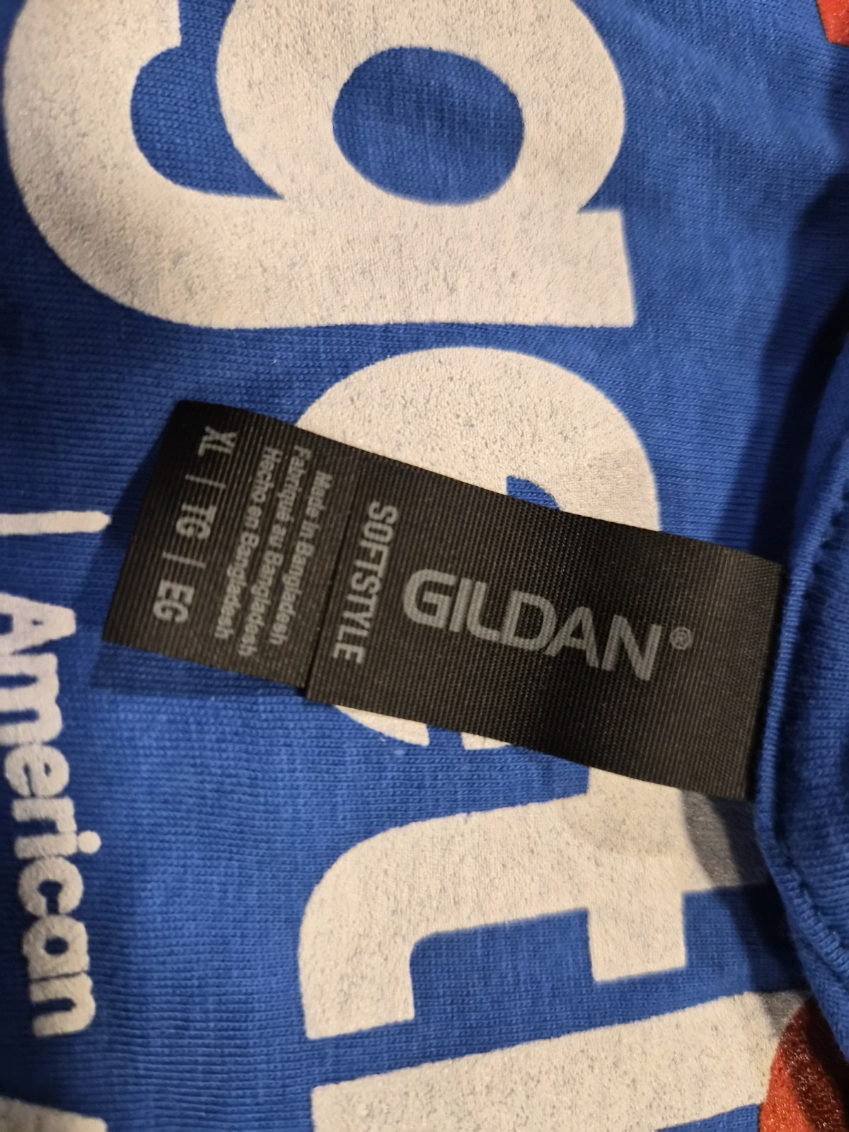 Gildan Softstyle Men's XL Blue Crew Neck Short Sleeve T-Shirt We Are Stronger gallery