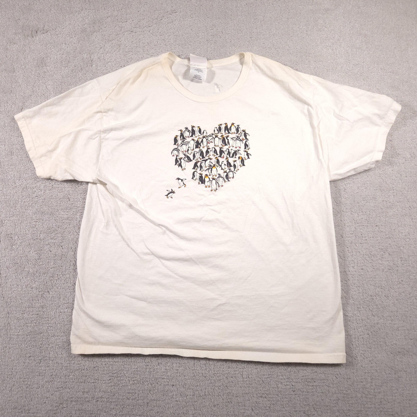 Vintage Discovery Channel Store Shirt Mens Extra Large Penguin Heart Graphic 90s gallery