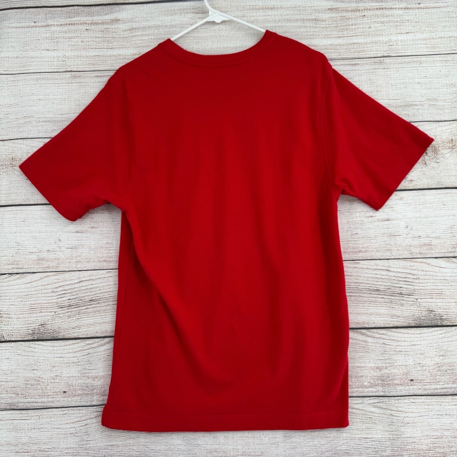 Apple Employee Knit Short Sleeve T-Shirt Men's Size Medium Red gallery