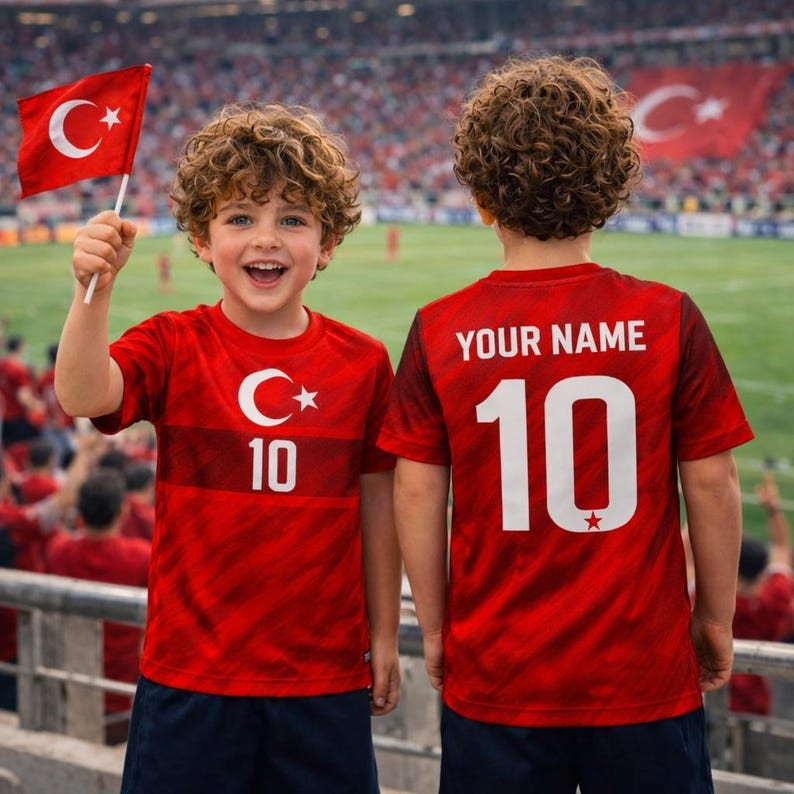 Personalized Turkiye Soccer Fan 3D T-Shirt, Turkey Custom Name Number Football gallery