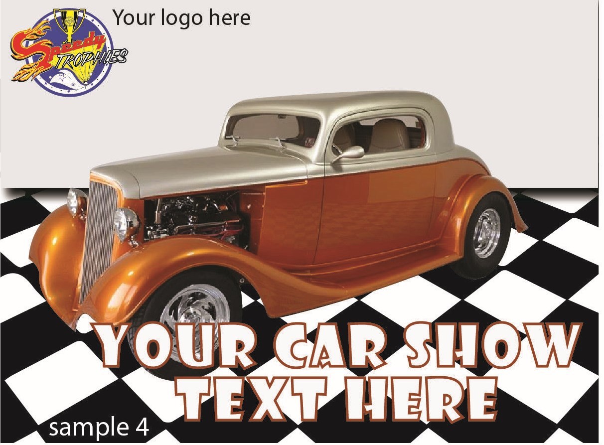 50 4″x3″ CUSTOM CAR SHOW DASH PLAQUES!