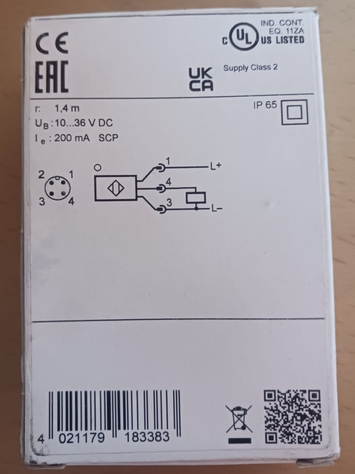 IFM O5H200 O5H-HPKG/US100 Diffuse reflection sensor with background suppression