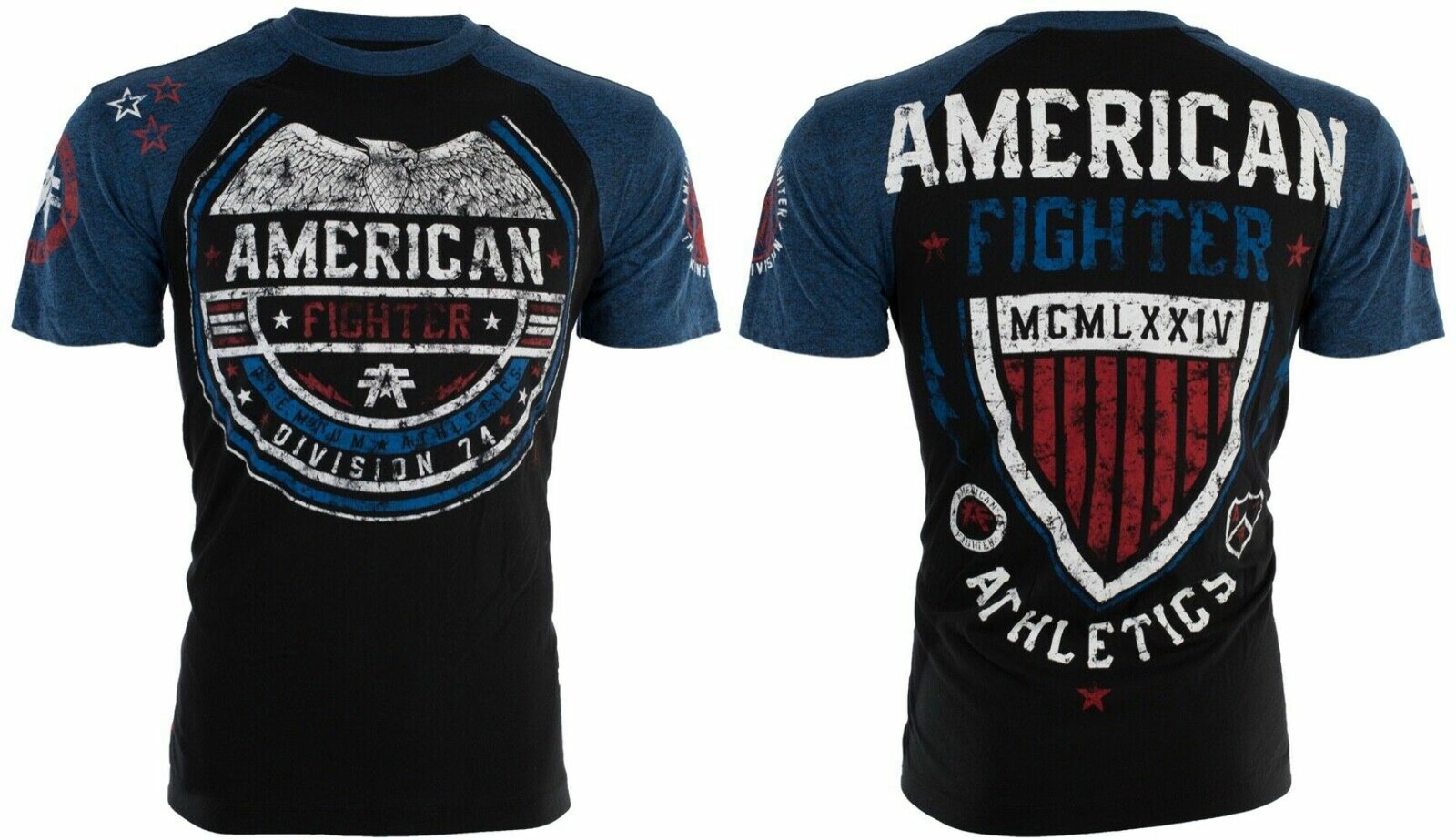 AMERICAN FIGHTER Sherman Eagle Black Athletic Mens Crewneck T-shirt M-3XL NWT gallery