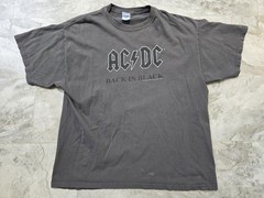 Vintage 2008 AC/DC AC DC “Back In Black” Gray T-Shirt Mens Sz XL M&O Knits Y2K