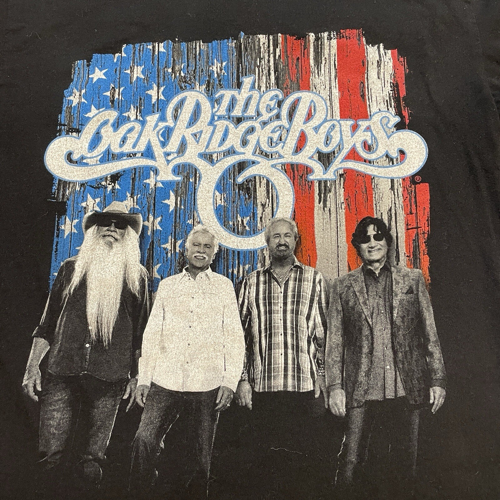 The Oak Ridge Boys Shirt Men’s Medium Long Sleeve Double Sided Black Patriotic gallery
