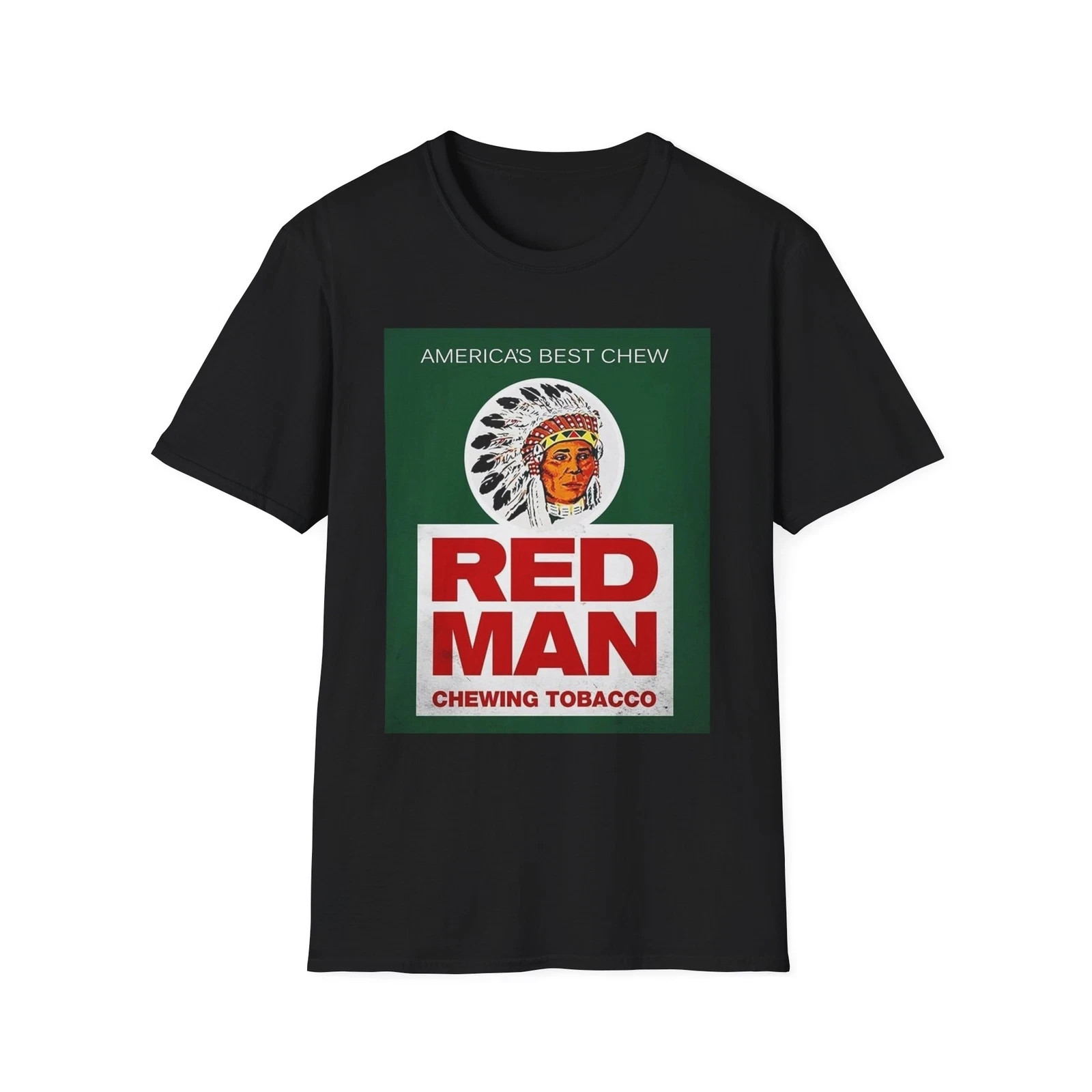 Red Man Chewing Tobacco T-Shirt, Retro Graphic Tee, Men’s Softstyle Size S-4XL