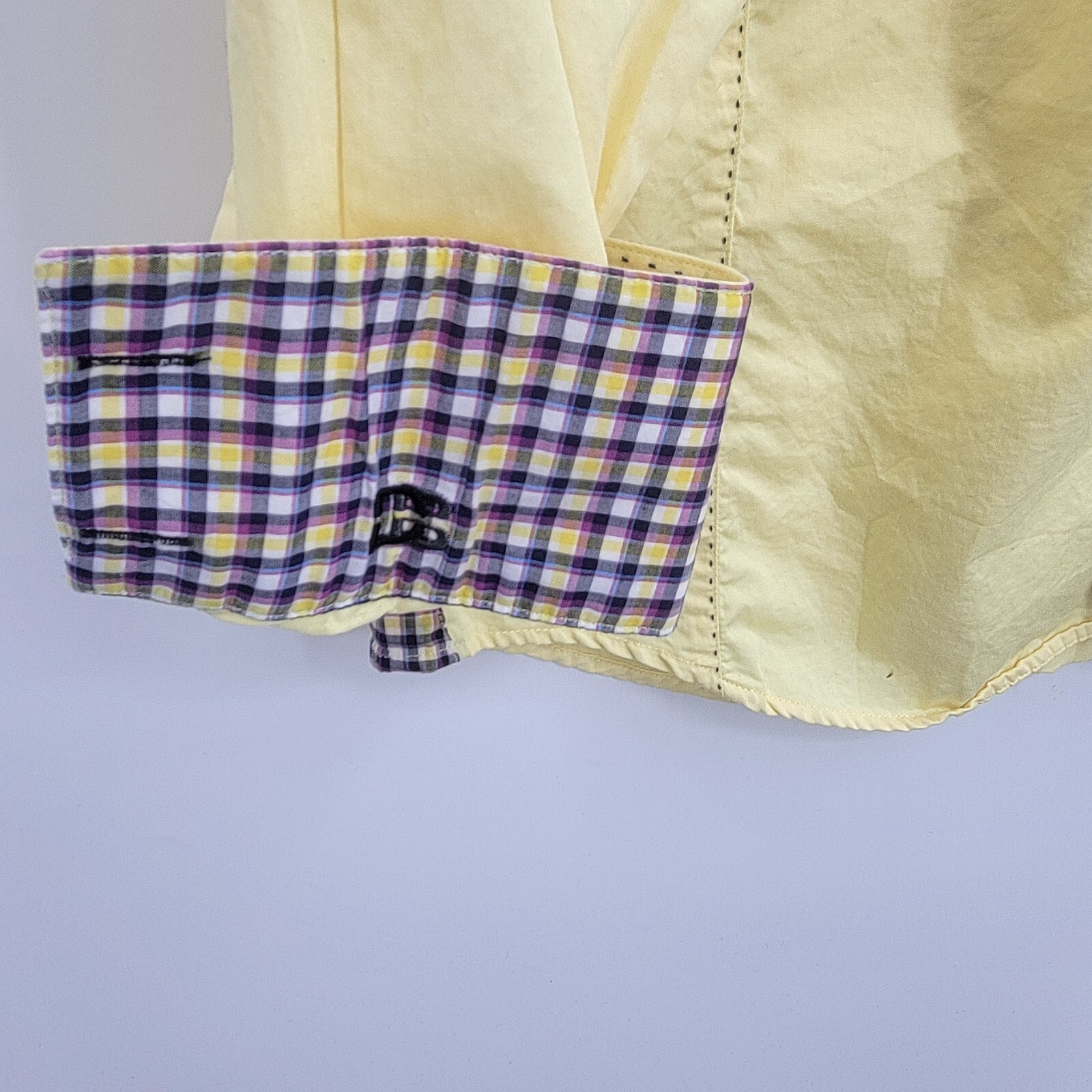 Don Bas Collection Dress Shirt Mens 3XL Yellow Quality Western Ornate Flip Cuff gallery