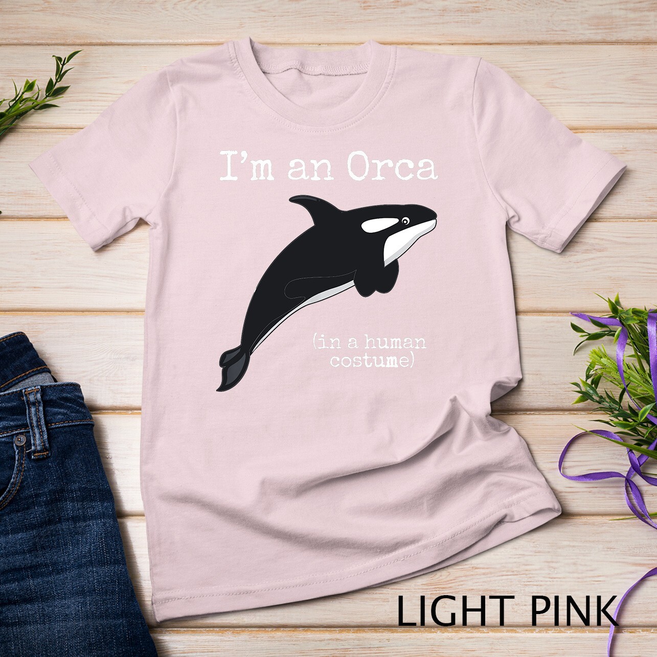 Orca Killer Whale Costume I'm an Orca in a Human Costume Unisex T-shirt gallery