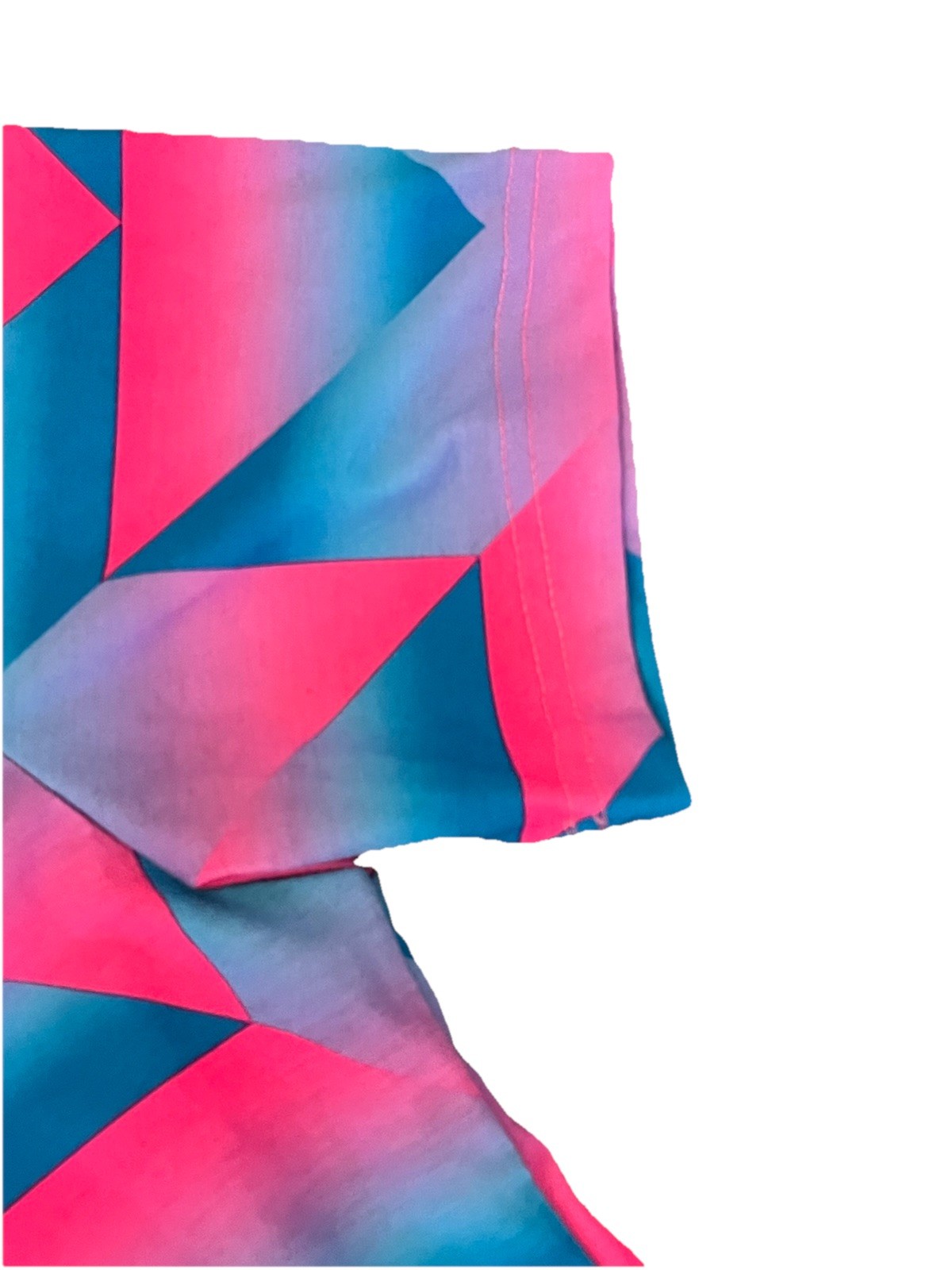 NWOT Sz Sm Unisex ADIDAS Originals Chevron Trefoil Graphic T-Shirt Pink Blue gallery