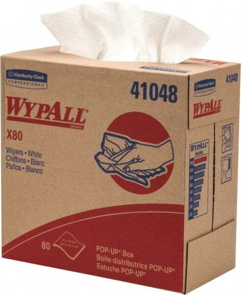 WypAll 41048 X80 Heavy Duty Cloths: 80 Pop-Up Sheets, 16-3/4″ x 9″ Sheet Size