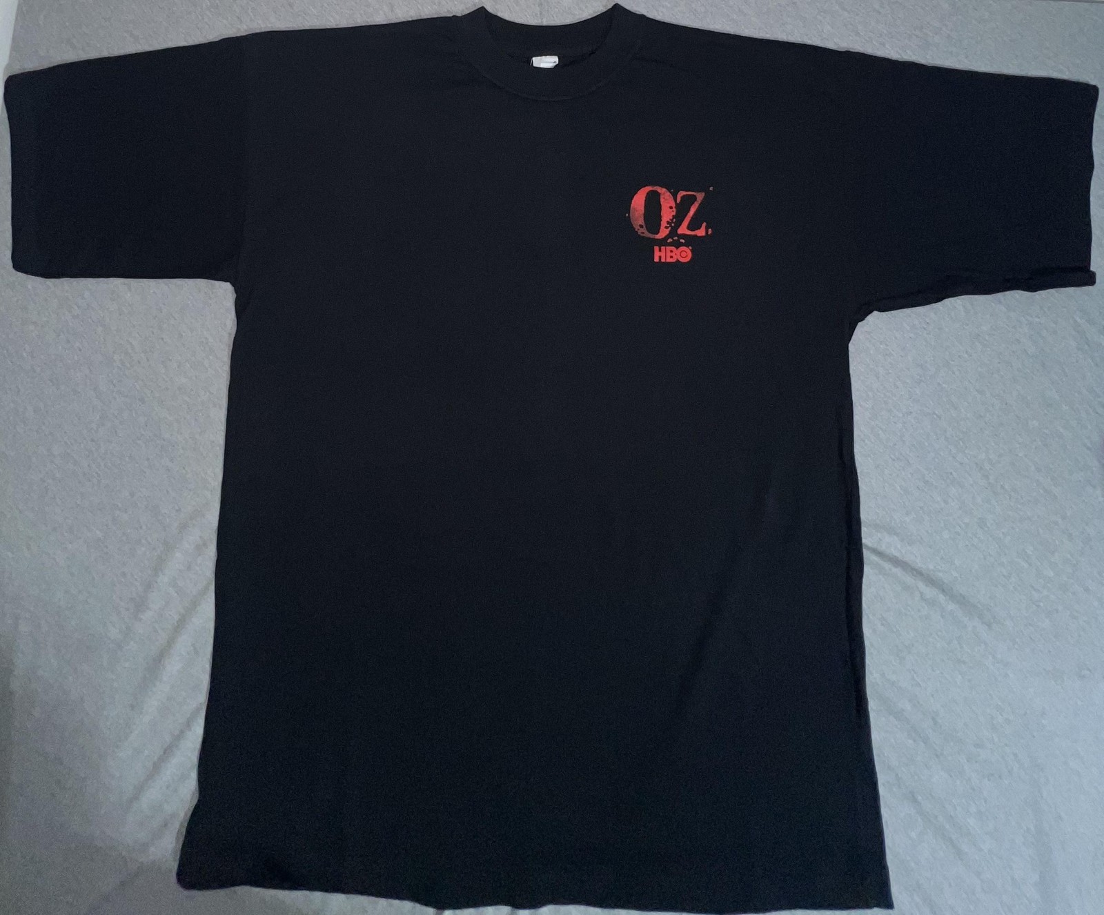 Vintage HBO Oz Shirt Mens XL Black Watch Your Back TV Show Graphic Promo 90s