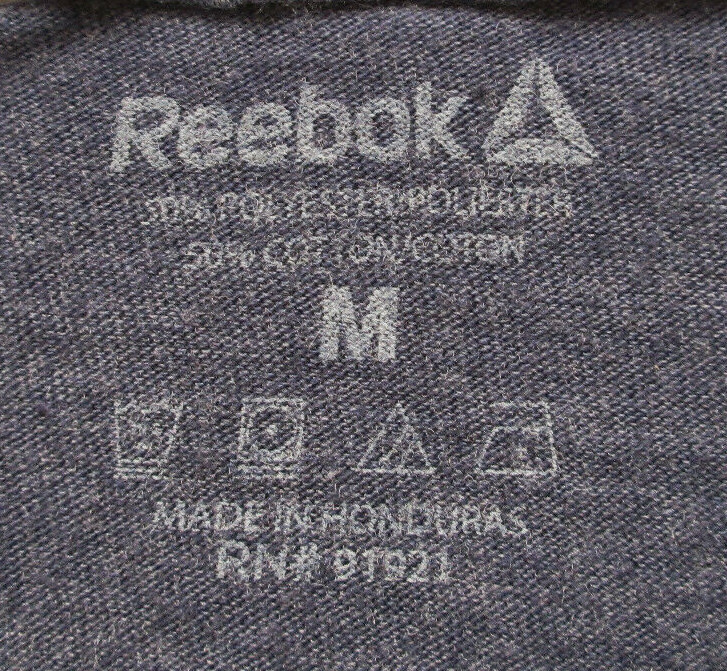 Reebok Rainbow Skull Barbells Dumbbells T Shirt Mens M Poly Cotton gallery