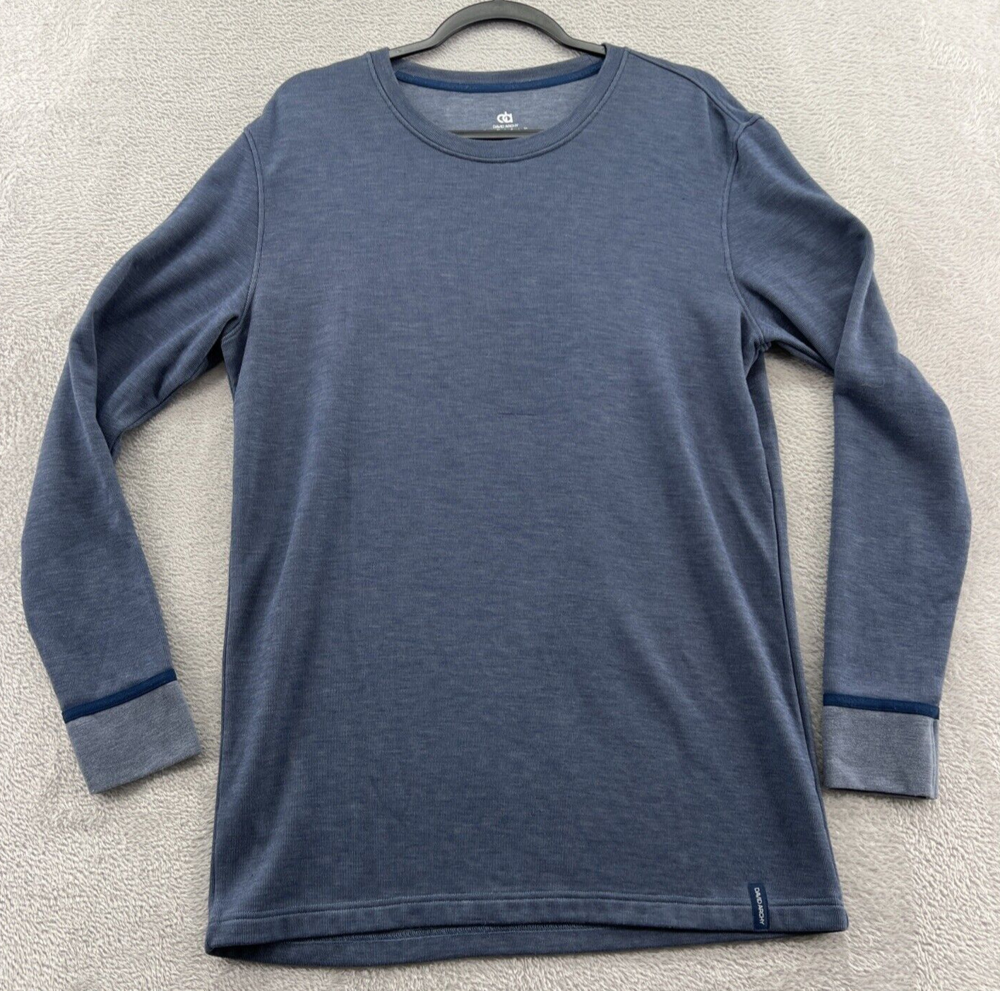 David Archy Shirt Men’s Medium Blue Crew Neck Thermal Long Sleeve gallery