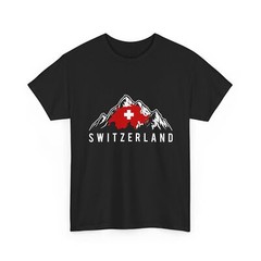 Switzerland T-Shirt, Swiss Alps Design, Swiss Map Tee, Switzerland Souvenir