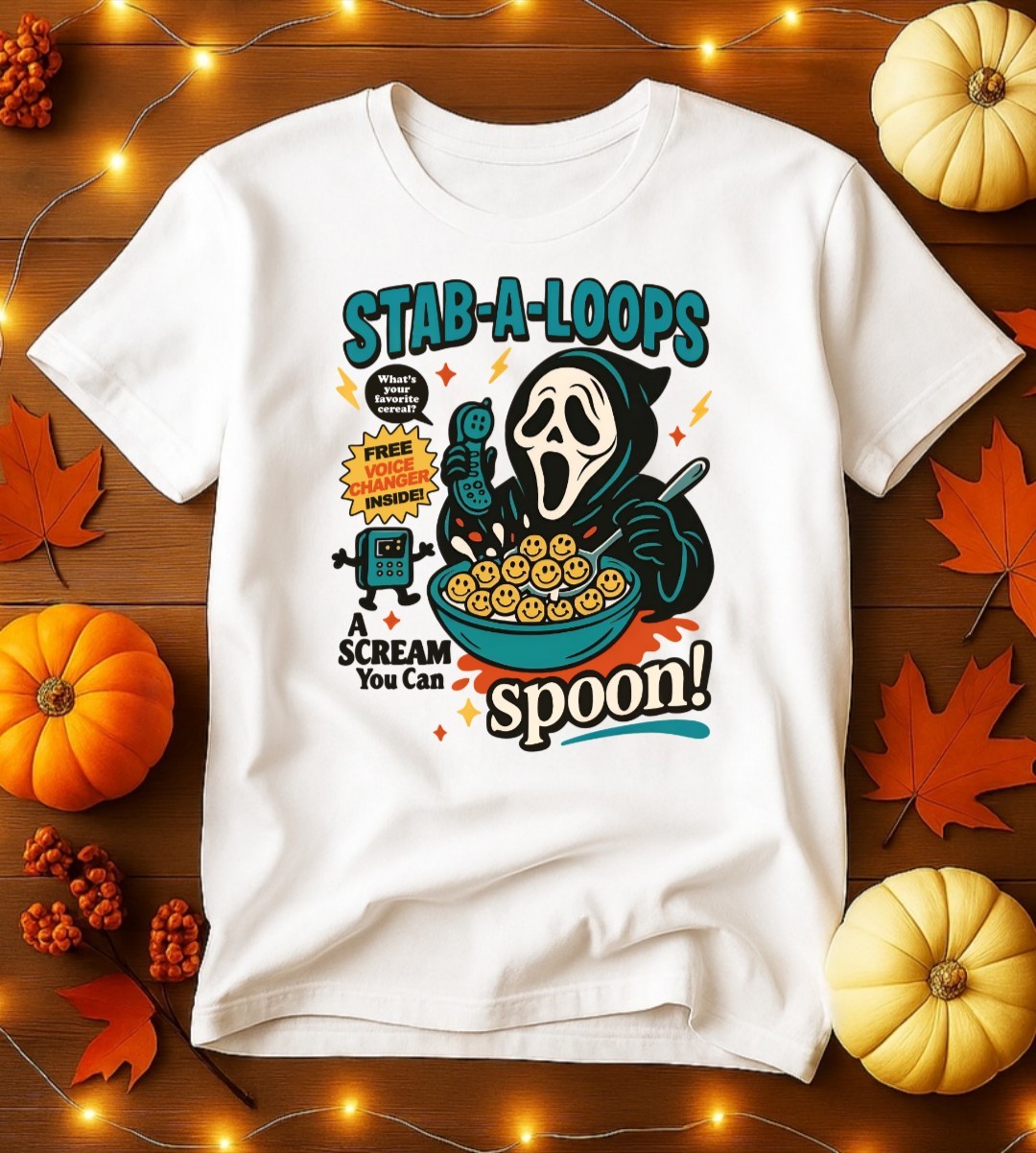 Cereal Killer Shirt -Horror Movie Villains Graphic Tee -Halloween Adult Humor gallery