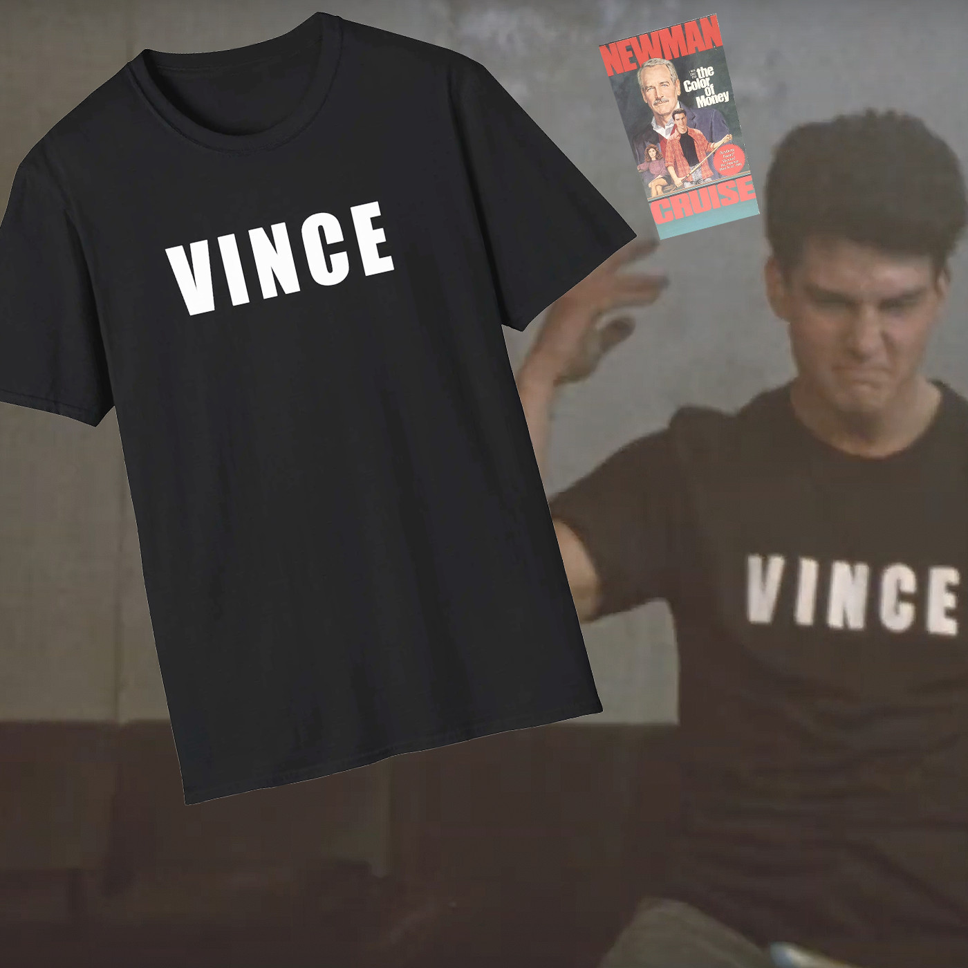 Vince The Color of Money Movie T-Shirt, Tom Cruise Costume Shirt, Retro 80s gallery