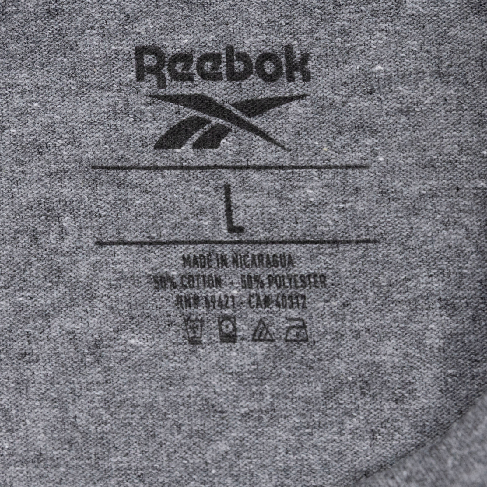 Reebok Men Logo Graphic T-Shirt Dark Gray Size L gallery