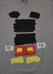 Disney Mickey Mouse Men’s Abstract Painted Mickey Gray Shirt New 2XL