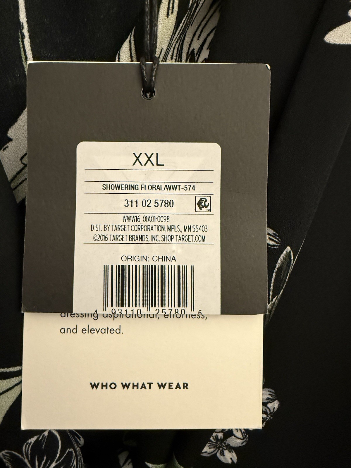 Who what Where Shirt, Black and Green Silky Long Sleeved Blouse. Size XXL. gallery