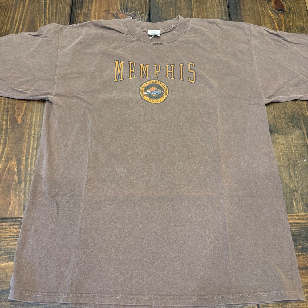 Sutton Sportswear Memphis Graphic Tee Mens XL Faded Brown vintage, riverboat