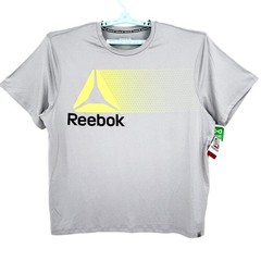 Reebok Men’s Short Sleeve Sleet Heather Grey Graphic Classic T-Shirt Sz 3XL NWT