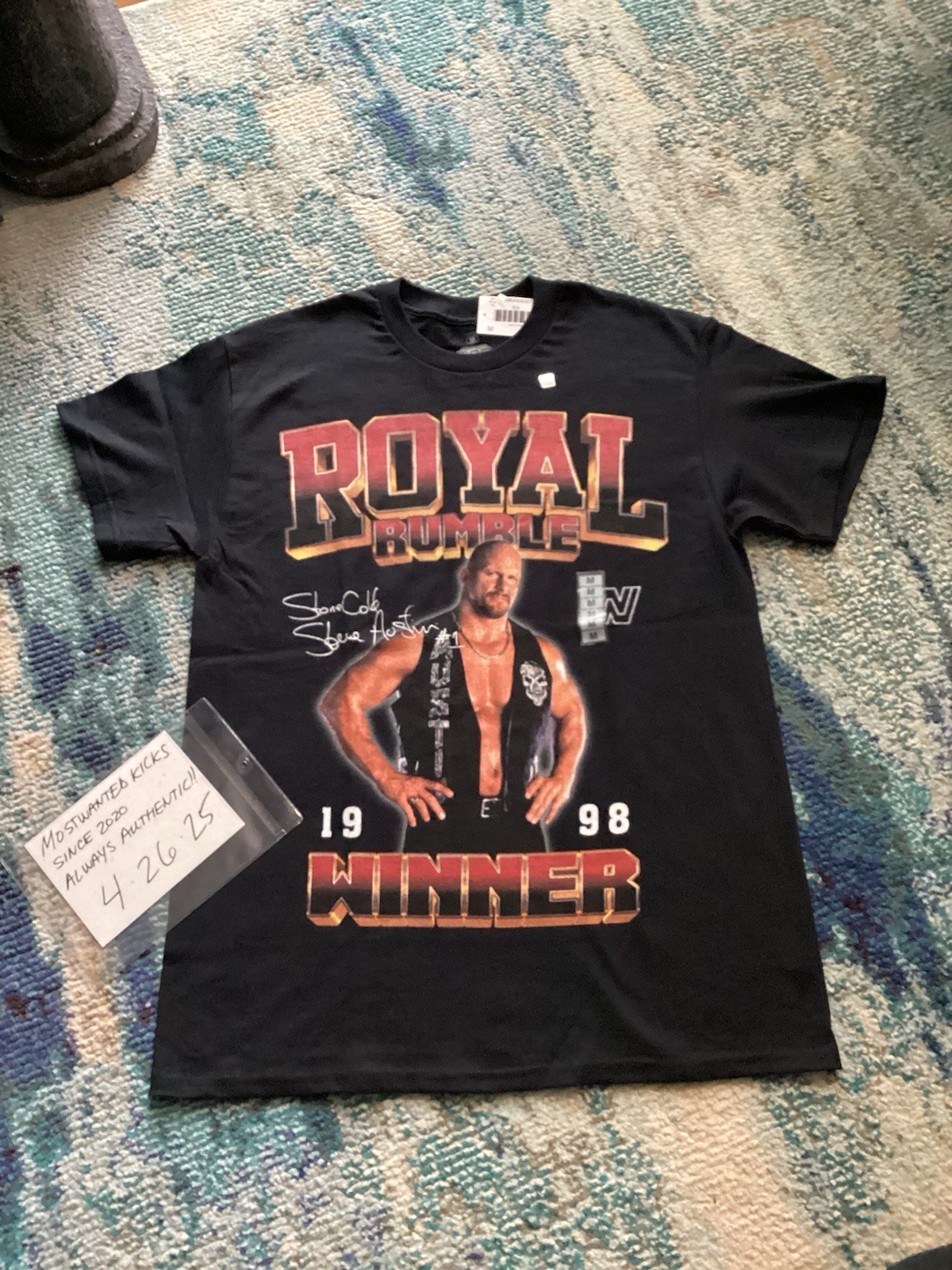 NWT WWE Legends 1998 Royal Rumble Stone Cold Steve Austin T-Shirt Men’s Sz M