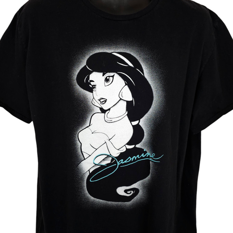 Jasmine Aladdin T Shirt Mens Size XL Black Disney Movie Character gallery