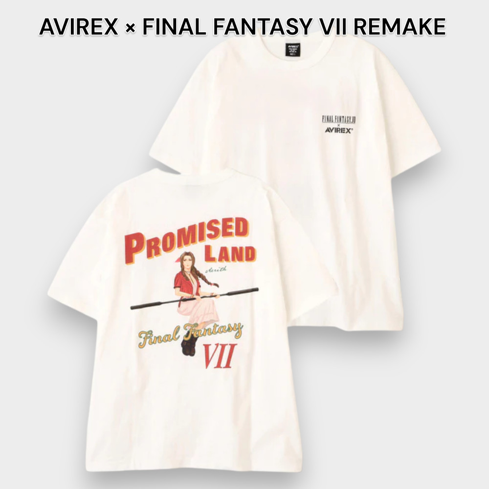 AVIREX × FINAL FANTASY VII REMAKE PINUP T-SHIRT TIFA & AERITH Japan Edition NEW