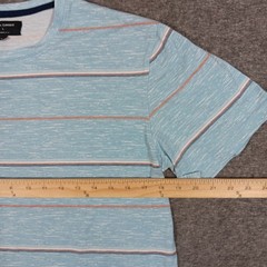 Ocean Current Shirt Mens Large Blue Striped Crewneck Casual Short Sleeve Tee