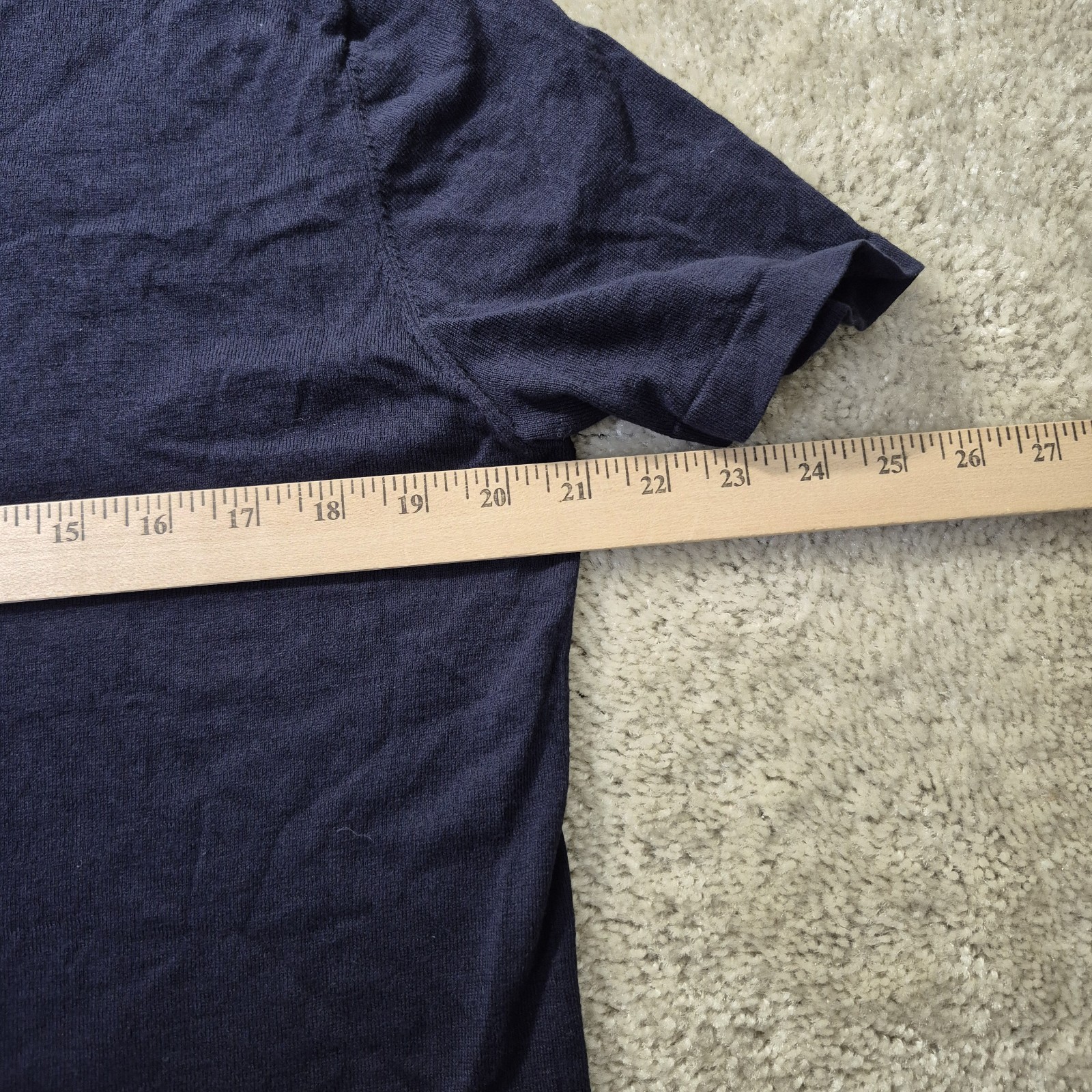 Collars & Co Cotton Silk T Shirt Mens Medium Blue Comfort Knit Luxury Beachy New gallery